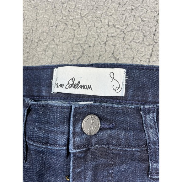 Sam Edelman Jeans Womens 28 Dark Wash Blue High Rise Skinny Studded Ankle Denim - Picture 7 of 15